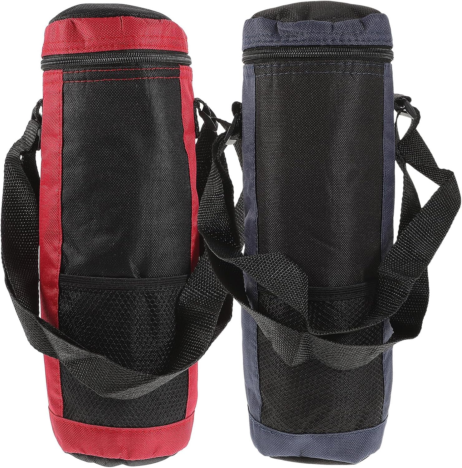 2Pcs Portable Insulated Bottle Bags Thermal Milk Bottle Cooler Bags Oxford Cloth Travel Breastmilk Storage for Nursing Moms in Red and Blue