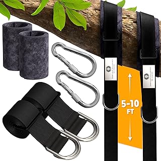 The Lion’s Garden Tree Swing Straps 2 Pack – Adjustable 5–10 ft Tr...