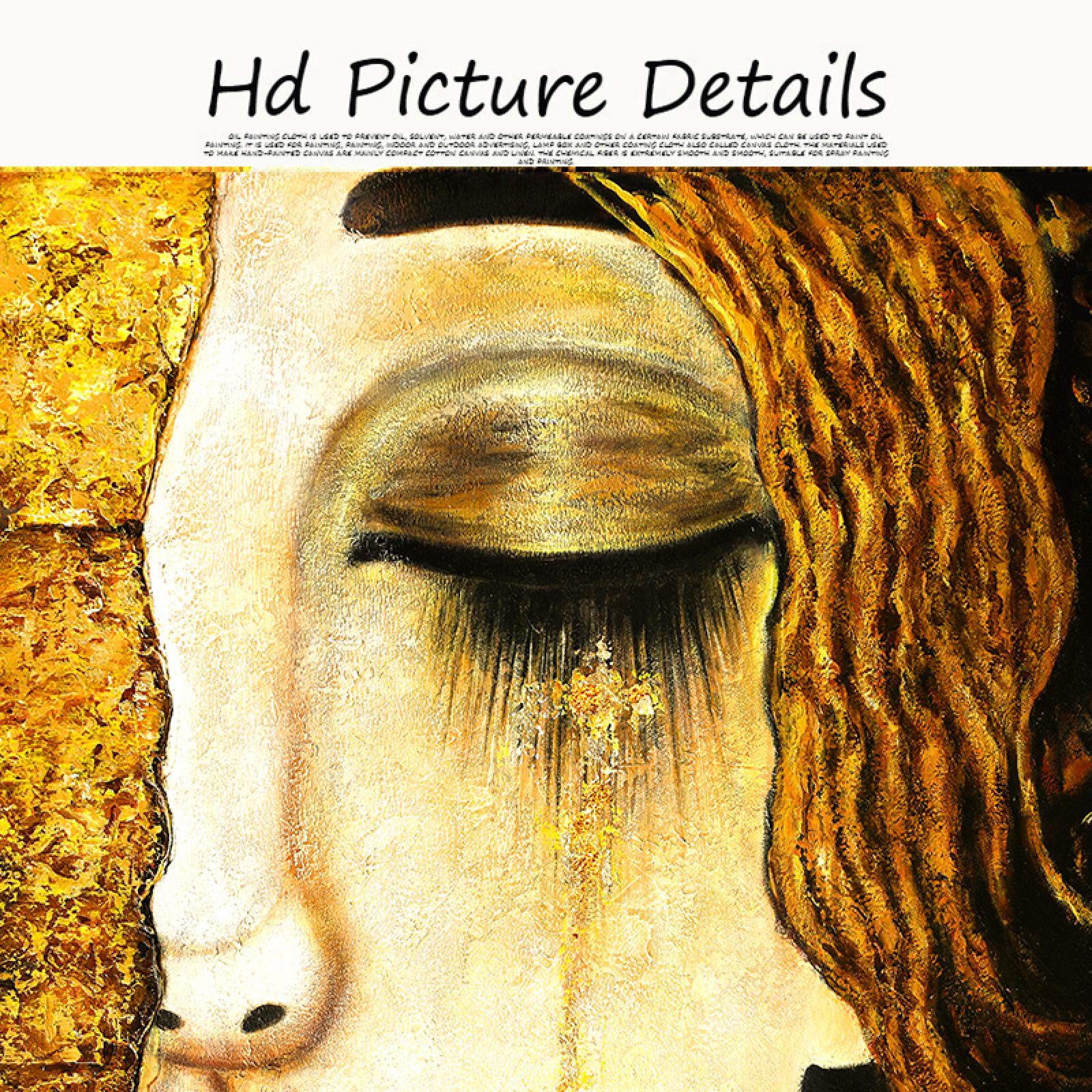 Artista classico di Gustav Klimt Lacrima Pittura astratta su tela Poster e stampe Quadri d'arte per soggiorno Cornice interna 50x70 cm (20x28 pollici
