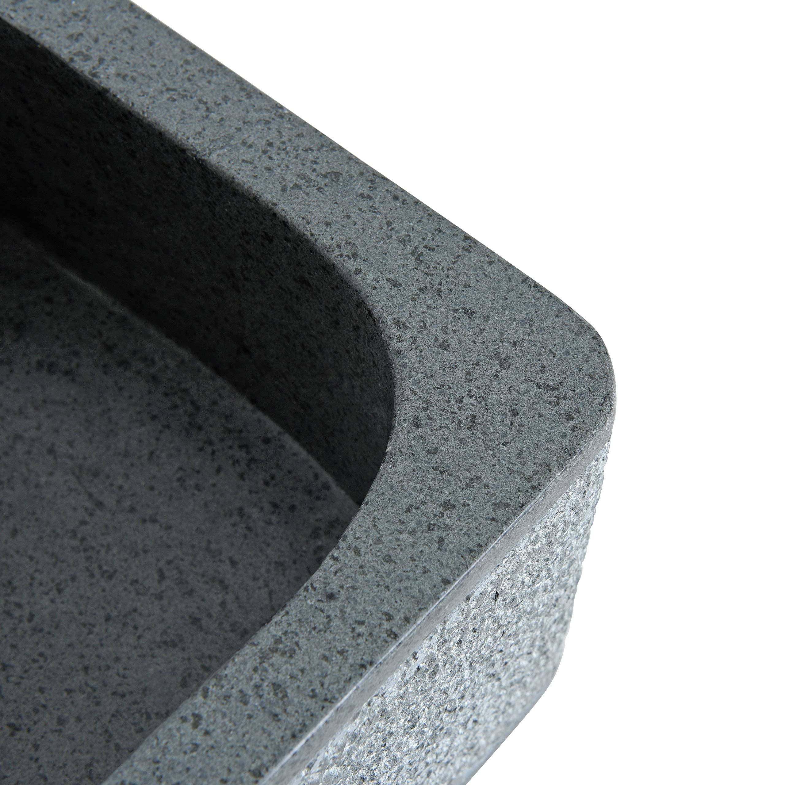 ESTEXO Waschbecken Basalt Naturstein Waschtisch ca. 45 x 30 x 15 cm Waschschale Becken Steinwaschbecken Grau