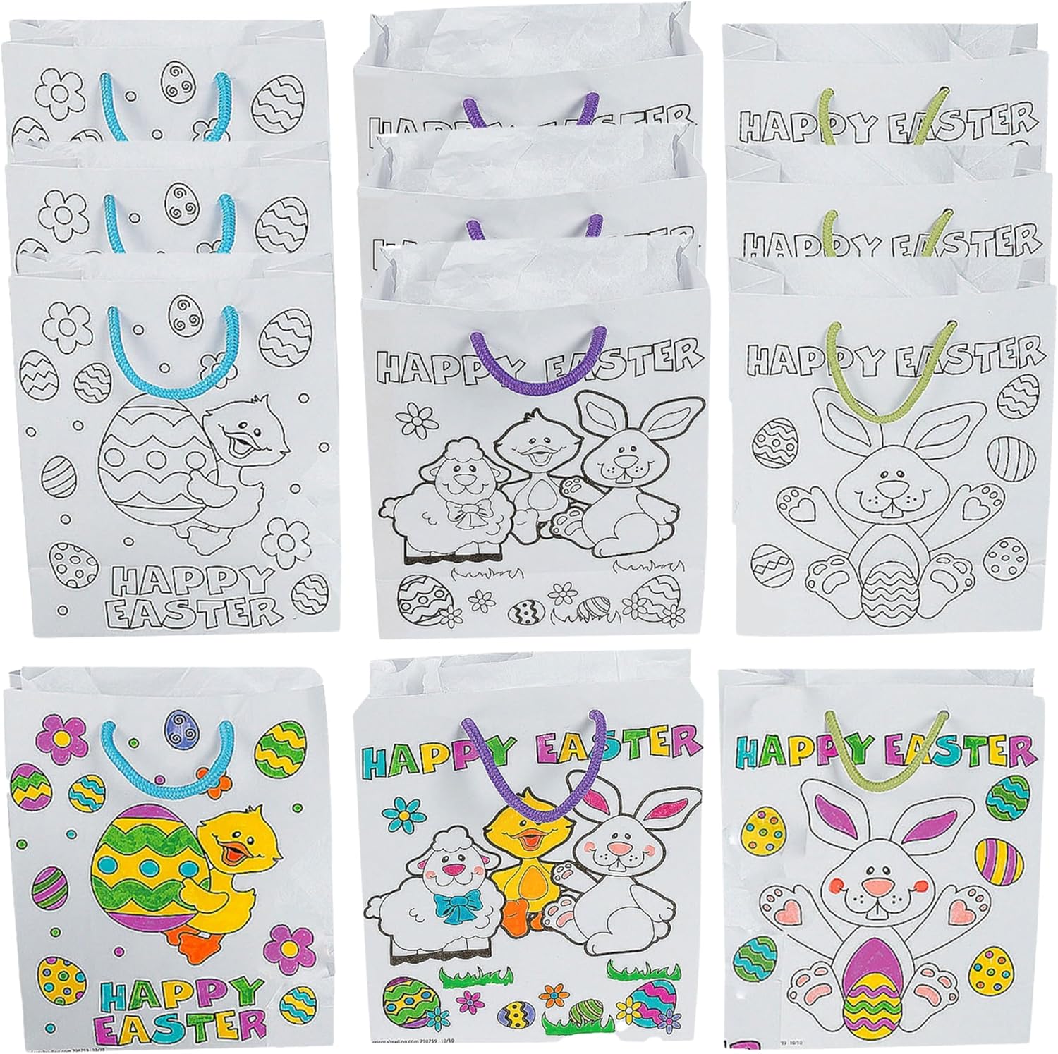 Color Your Own Easter Gift Bags - Crafts for Kids and Fun Home Activities