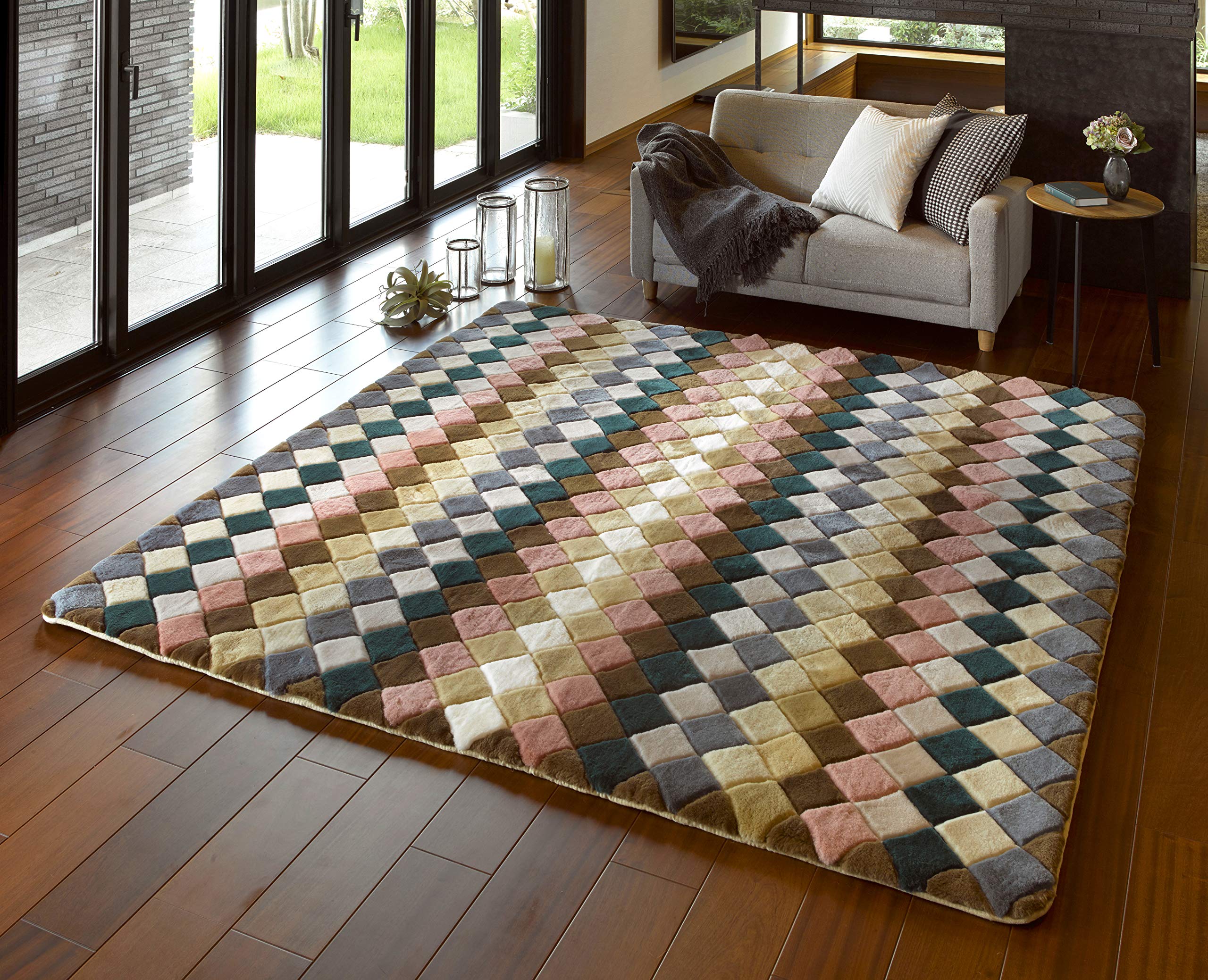 ムートン ラグ カーペット YDR12000 約140×200cm【約2畳】パ