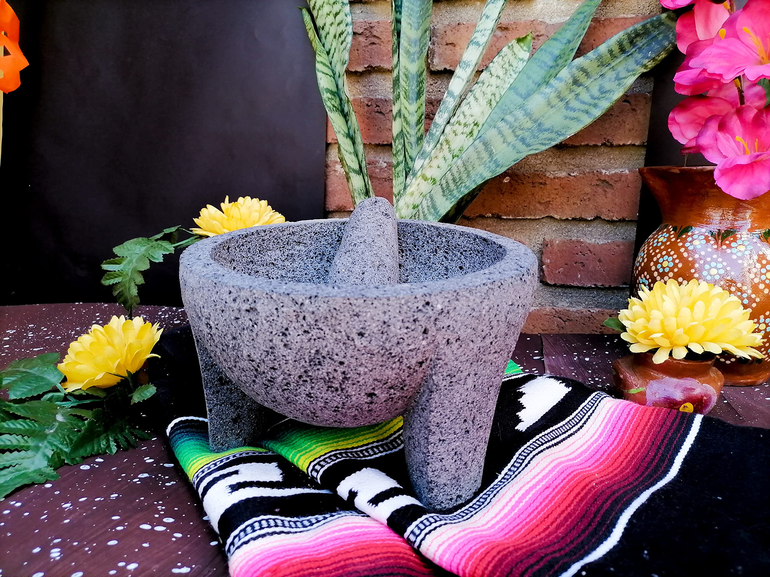 Amazon.com: Molcajete bowl. Mexican mortar. 8 inch diameter
