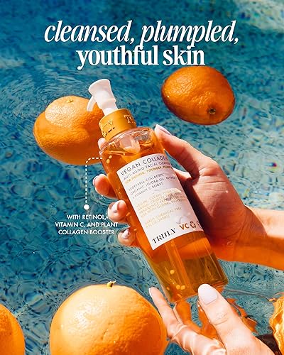 Miniatura 2 de Truly Beauty Vegan Collagen Limpiador facial antienvejecimiento con retinol y vitamina C, elimina las impurezas y refresca la piel, 8 onzas líquidas.
