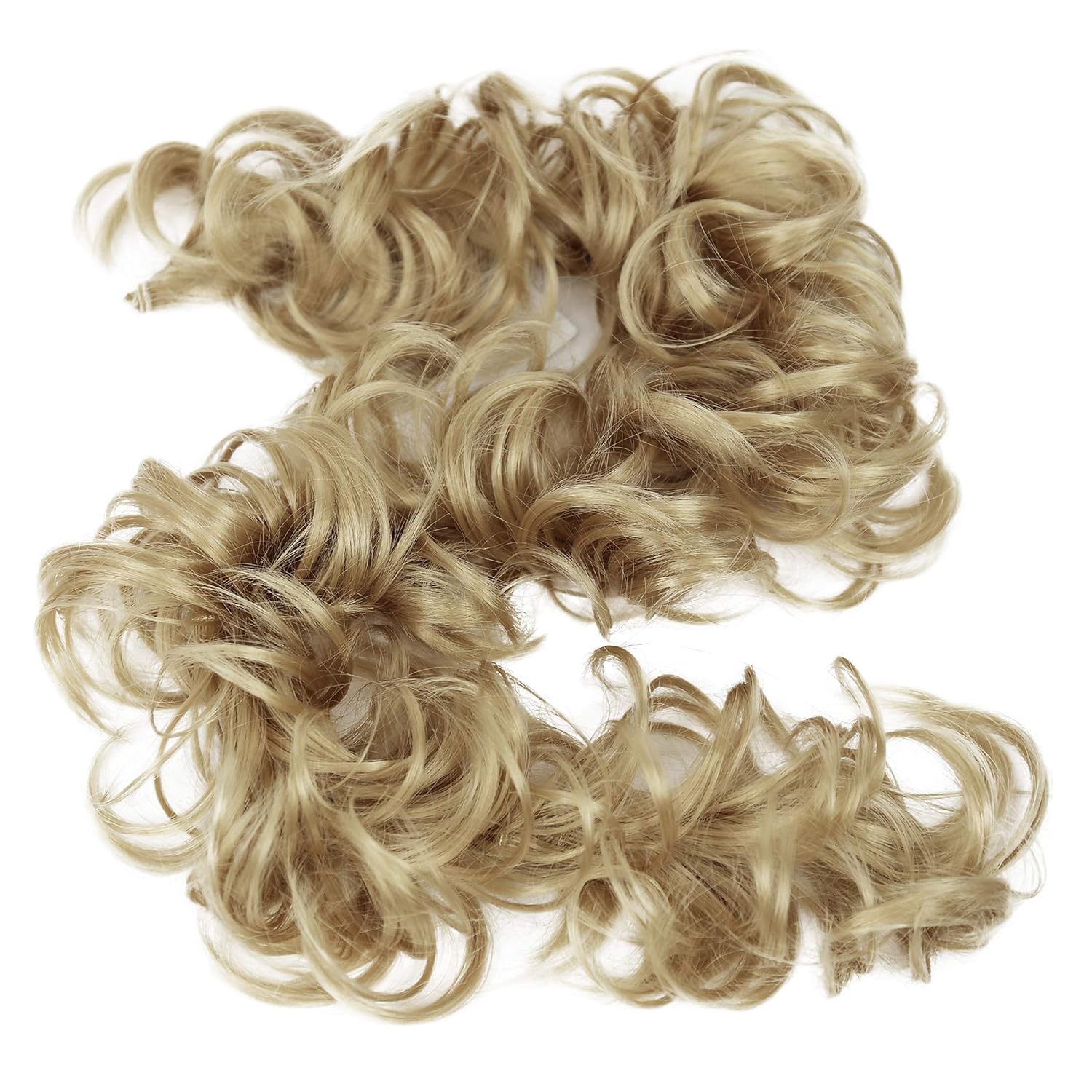 CAISHA Hairpiece Hair Wrap Heat-resistant Synthetic Fibres Curly Messy Updo Blonde HW17