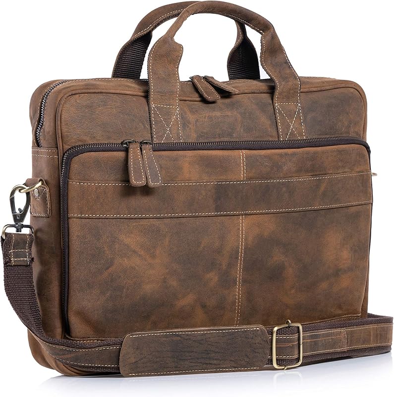 Maletín de cuero bolso mensajero para computadora portátil de 16 pulgadas para hombres y mujeres el mejor bolso de oficina