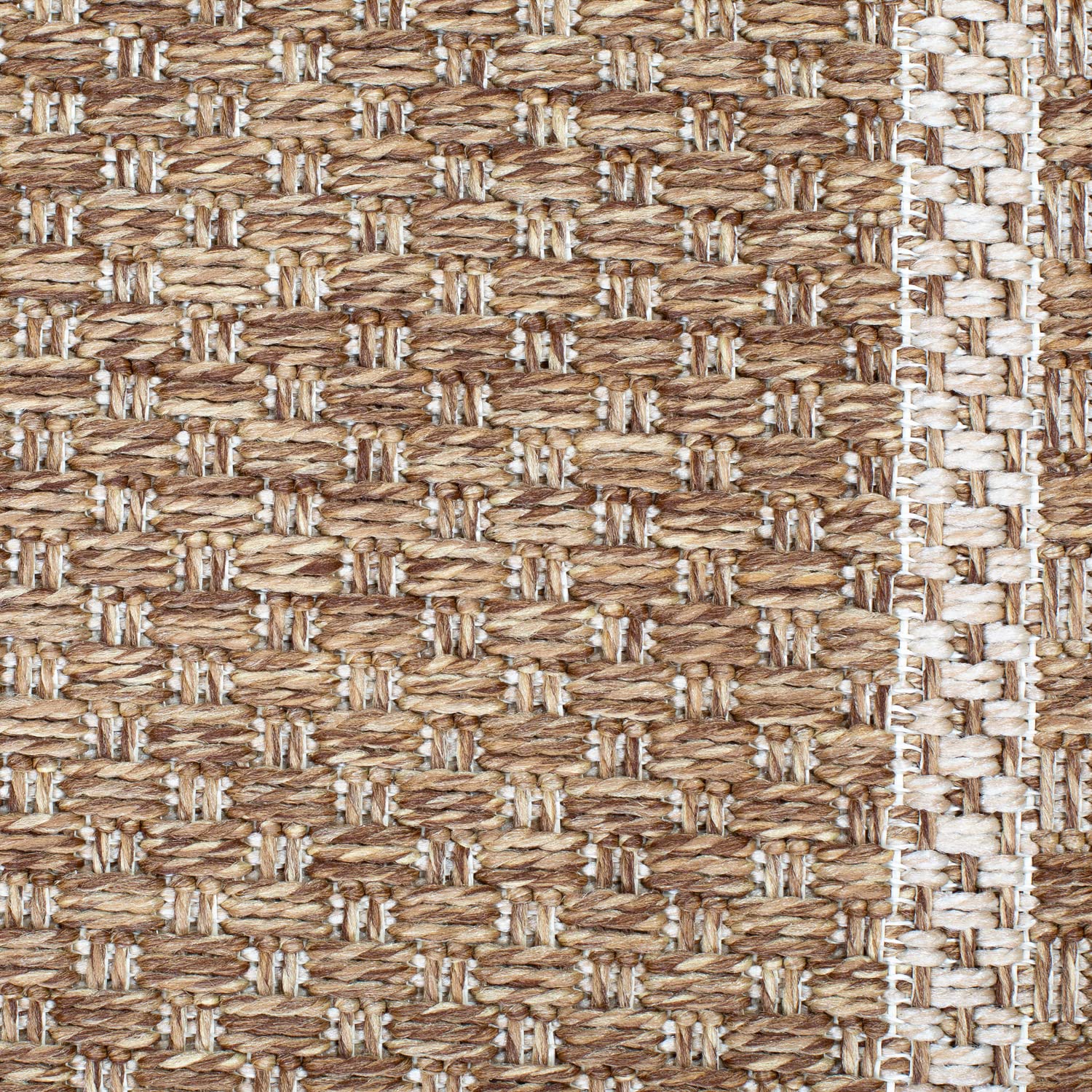 Intérieur/extérieur Artless Rim Tapis Marron 160 x 230 cm
