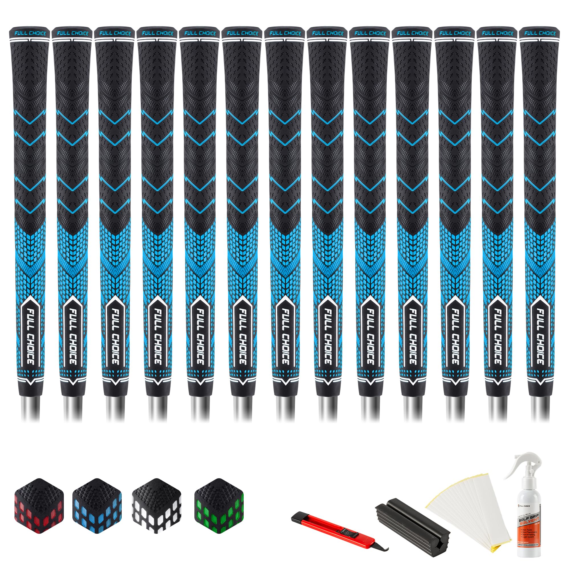 Mango de goma para palos de golf de alta tracción, antideslizante, textura avanzada, elige entre 13 asas o 13 asas, con kit de regripping, tamaño estándar/mediano/jumbo, 4 colores