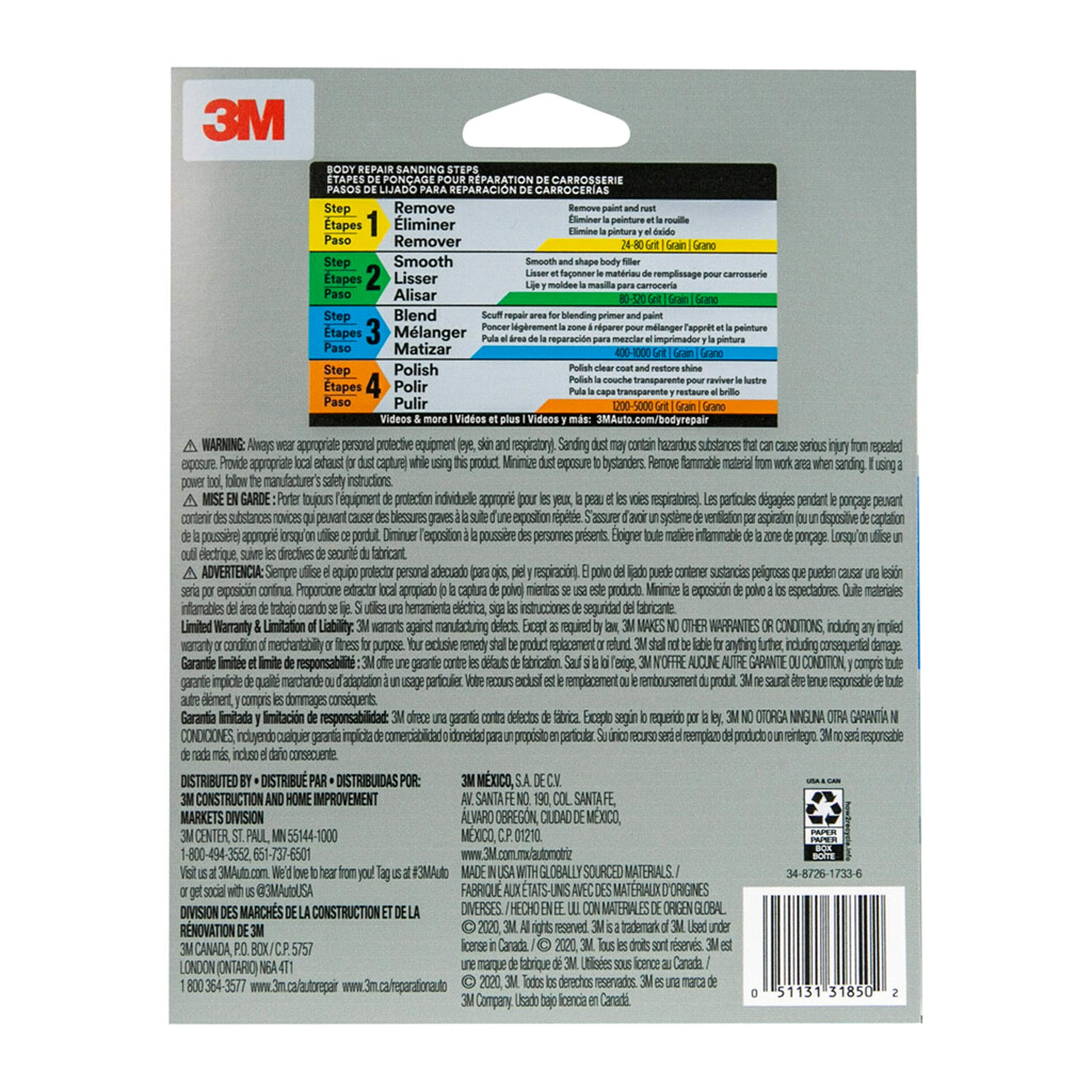 3M Super Flexible Schleifblätter, Körnung 800, 3 Blatt