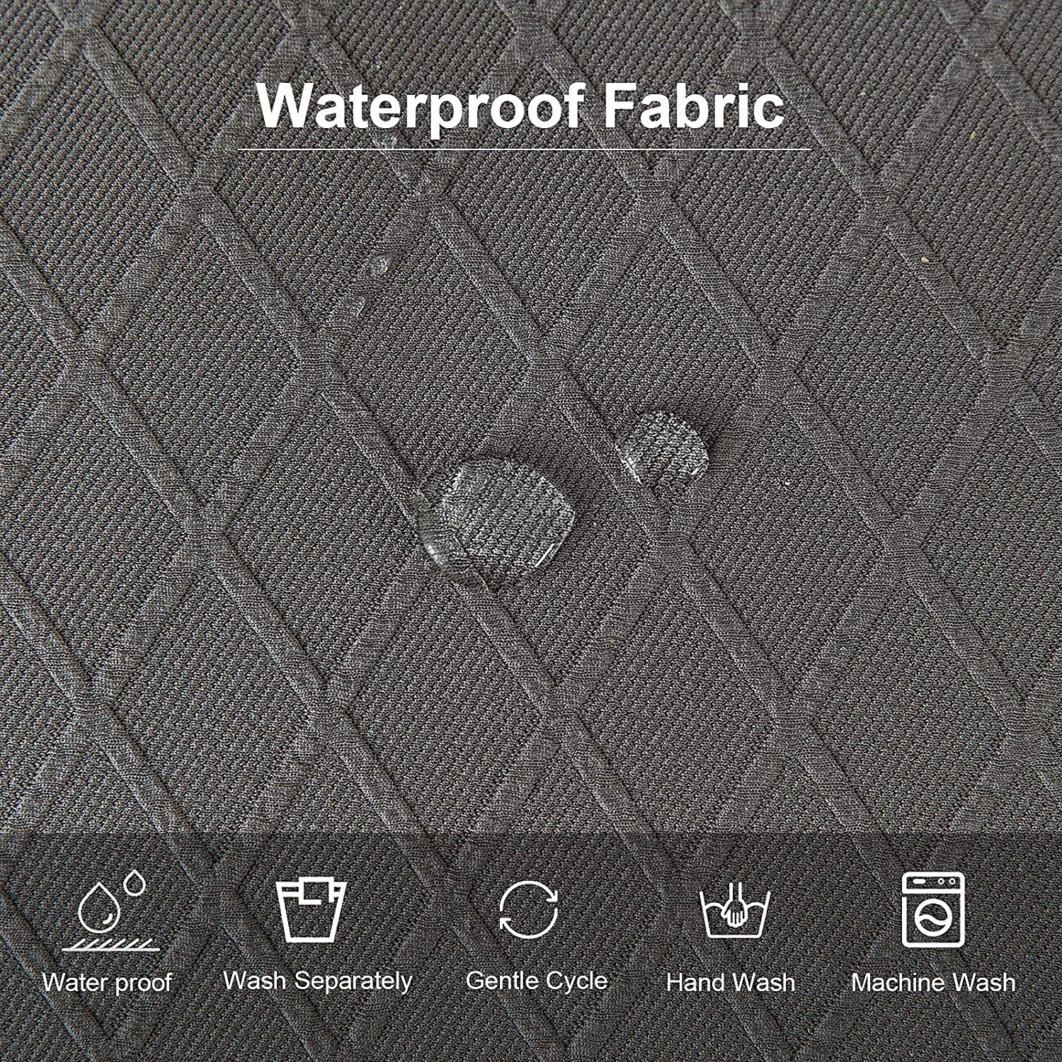 6 Coprisedie Elasticizzati Impermeabili - Per Sedie Da Pranzo, Cucina, Ufficio, Grigio, Lavabili In Lavatrice - Foto 2