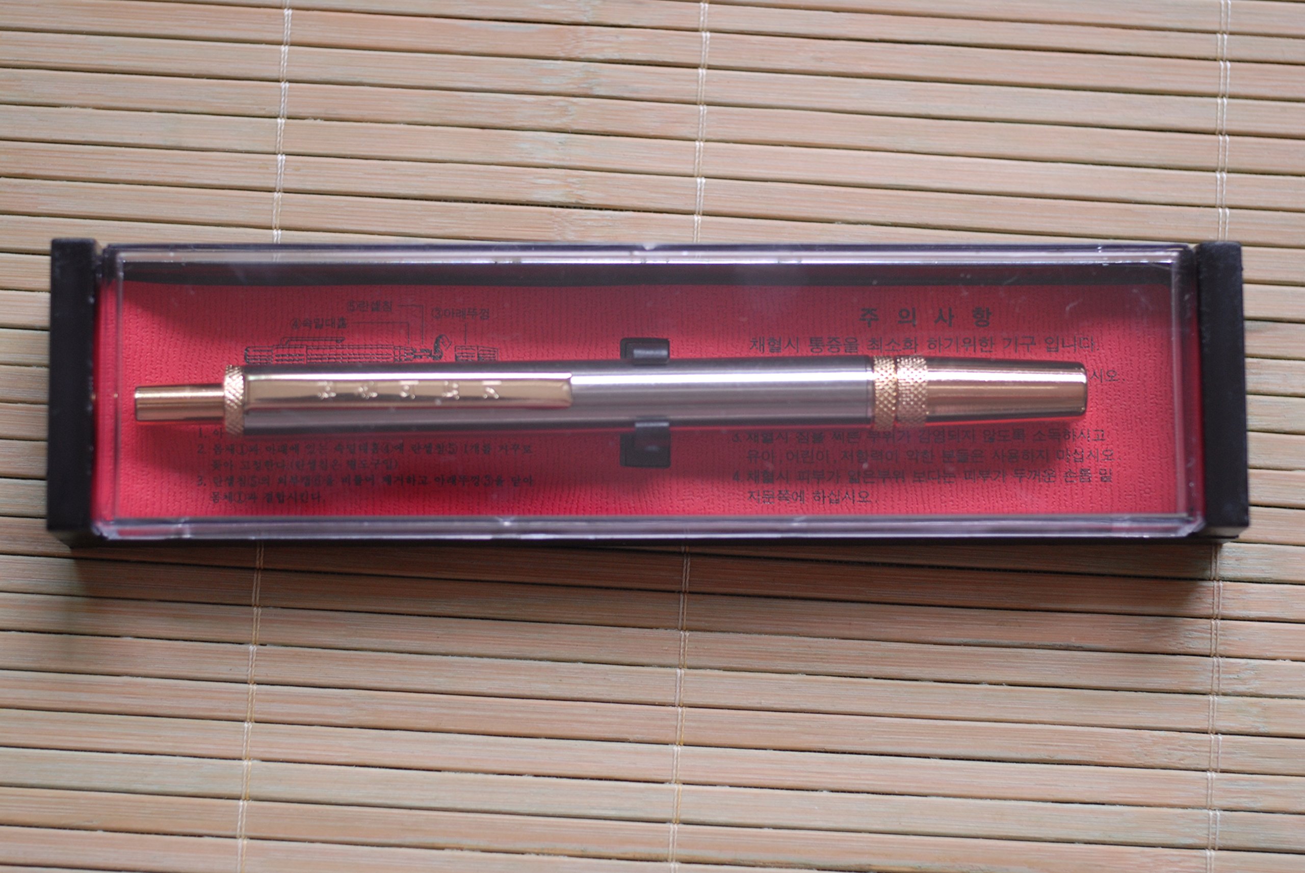 Stainless Steel Painless Lancing Pen Device for Lancets & Acupuncture