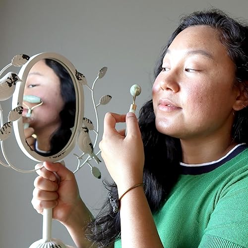 Miniatura 3 de Satin Crystals Varita Serpentina Rodillo Facial Cuidado de la Piel Verde Nuevo Jade 5.25-5.5 Pulgadas