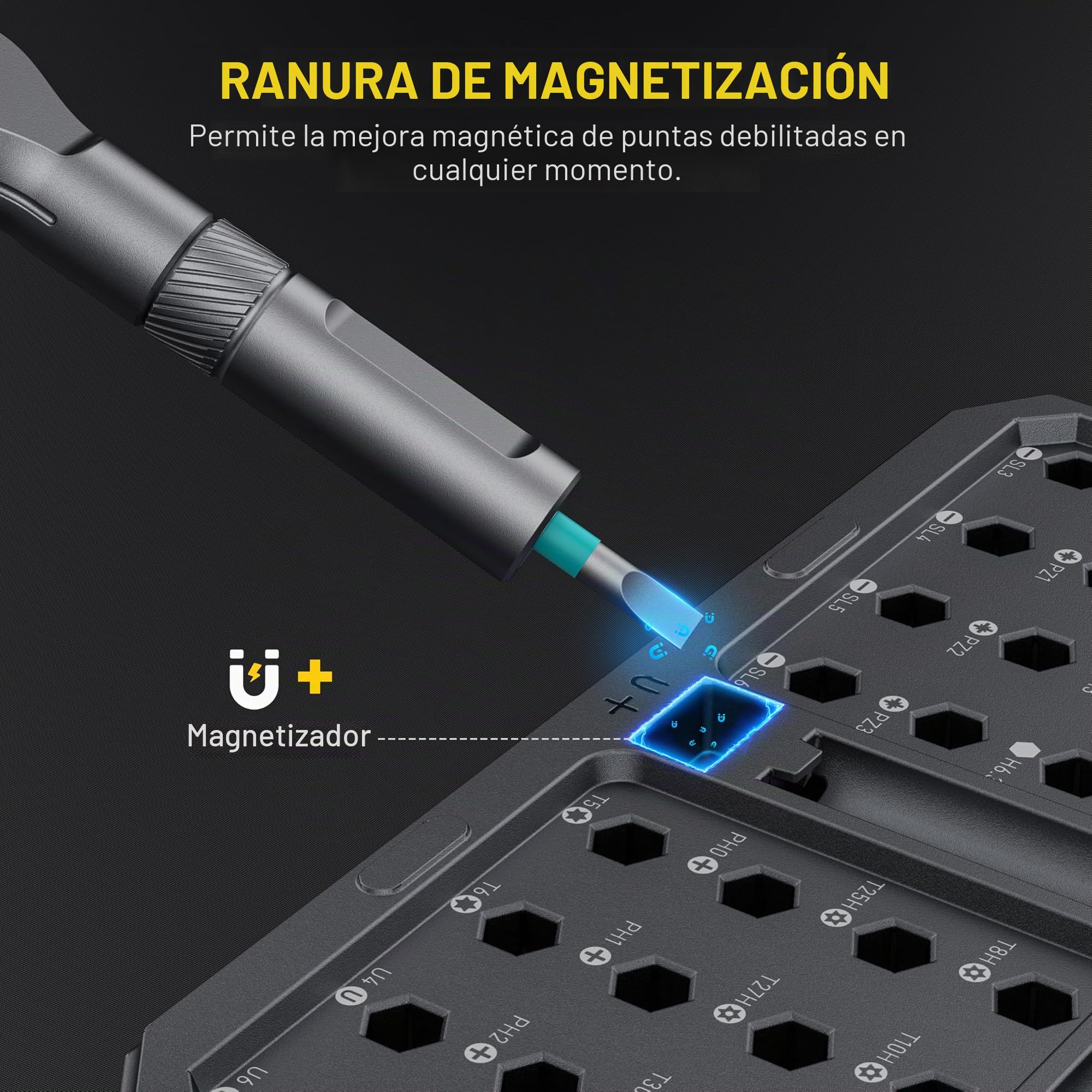 Juego de destornilladores magnéticos 42 en 1, juego de destornilladores de trinquete multibroca con estuche de almacenamiento, kit de herramientas de reparación para computadora, gafas, bicicletas