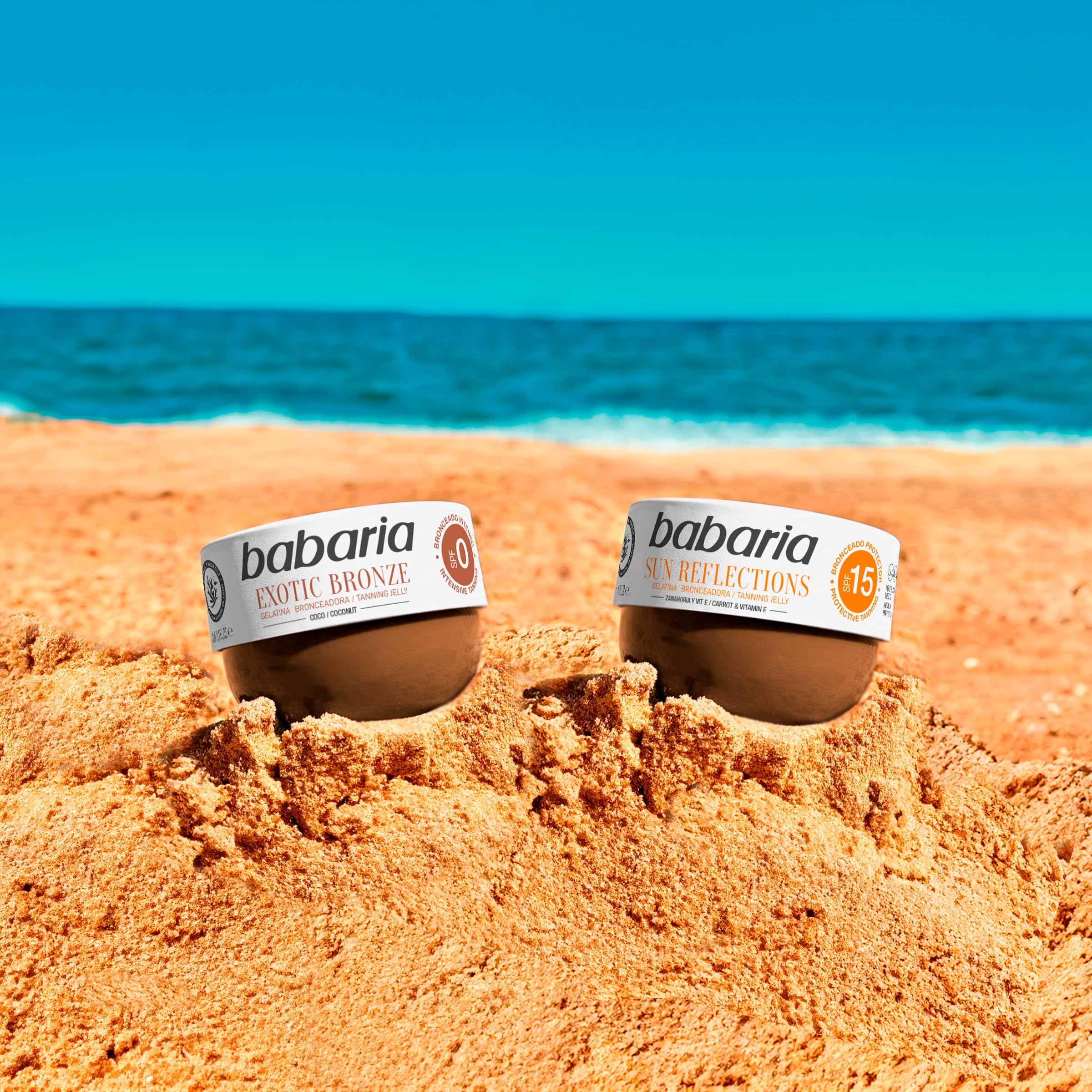 Babaria - Gelatina Abbronzante Cocco Bronzo Intenso | Acceleratore Abbronzatura | Idratazione | Resistente all'Acqua | Vegana | 300 ml