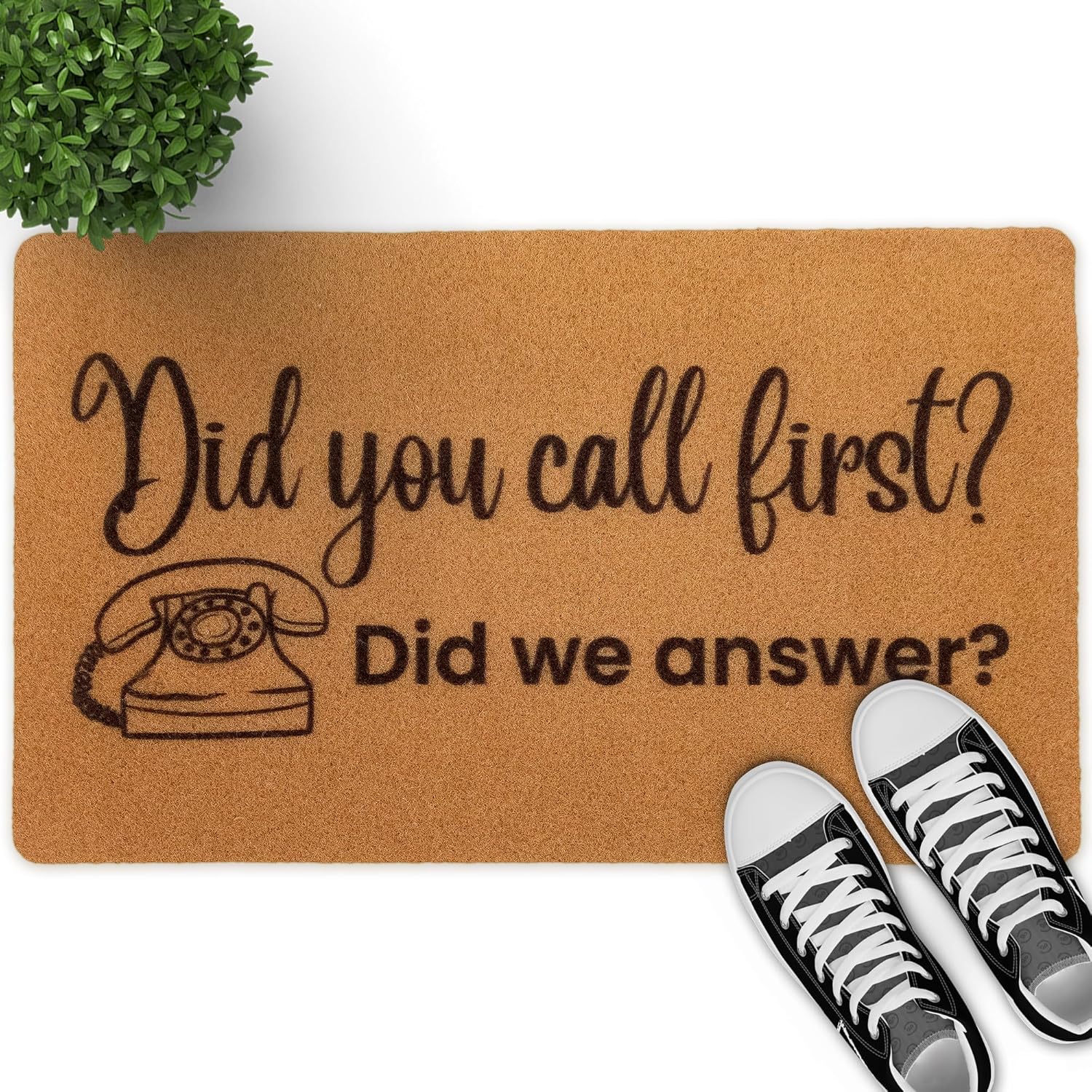 The Proper Pet Did You Call First Doormat 30x17 Inches, Did