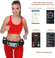 Vista 6 de Cinturón de hidratación No. 1 - Cinturón de combustible de alta calidad para correr con 2 botellas de agua de 10 onzas sin BPA, bolsillo inclinado