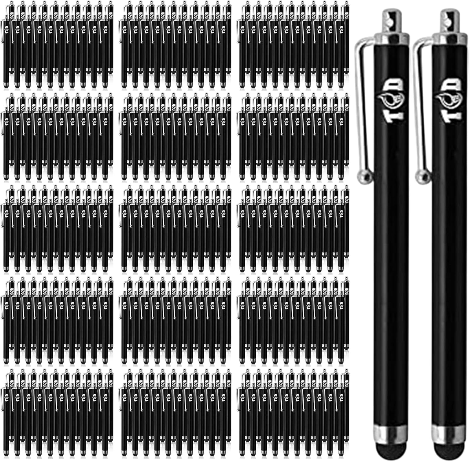 Stylus Pens for Touch Screens, 300 Pieces Stylists Pack Universal Colorful Long Metal, Touch Screen Pens for iPad, iPhone, Android, Galaxy, Chrome Book, Tablets, Assorted Colors All Touch Devices - 4"