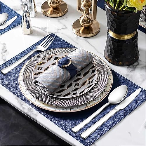 Miniatura 5 de LIANYU Juego de cubiertos de 16 tenedores y cucharas, 8 tenedores de postre (6.7 pulgadas) y 8 cucharaditas (6.7 pulgadas), cubiertos cuadrados de