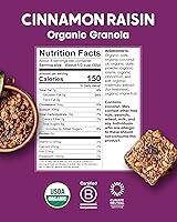 Vista 2 de Alter Eco Granola de pasas de canela, saludable y orgánica, endulzada naturalmente con frutas, vegana, sin azúcares artificiales ni aditivos, avena