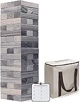 Vista 7 de GoSports Juego Gigante de Apilamiento de Madera para Exteriores – Torre de Derribo Grande con Estuche