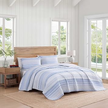 Tommy Hilfiger - King Quilt Set with Matching Shams, Soft Bedding Set