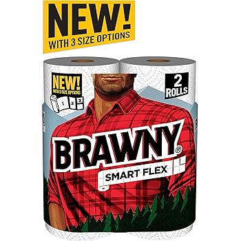 Brawny Smart Flex Paper Towel Rolls, 2 Count