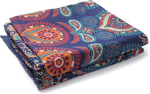 Miniatura 7 de Popular Handicrafts - Cortina de paneles con diseño de mandala de pavo real hippie bohemio indio hermoso, color azul multi