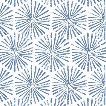 Guvana Peel and Stick Wallpaper Blue and White Wallpaper Geometric Contact Paper for Cabinets Drawer Striped Wallpaper Peel and Stick Modern Self-Adhesive Wallpaper for Bathroom Bedroom 17.3'' 118''