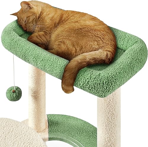 Miniatura 23 de Yaheetech Árbol para gatos, torre de gato de 35.5 pulgadas para gatos de interior, casa para gatos con postes rascadores y perca acolchada y cápsula