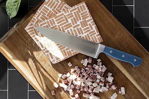 Miniatura 5 de DURA LIVING Cuchillo de chef profesional de 8 pulgadas, acero inoxidable de alto carbono, afilado para afeitar, versátil cuchillo de cocina y corte,