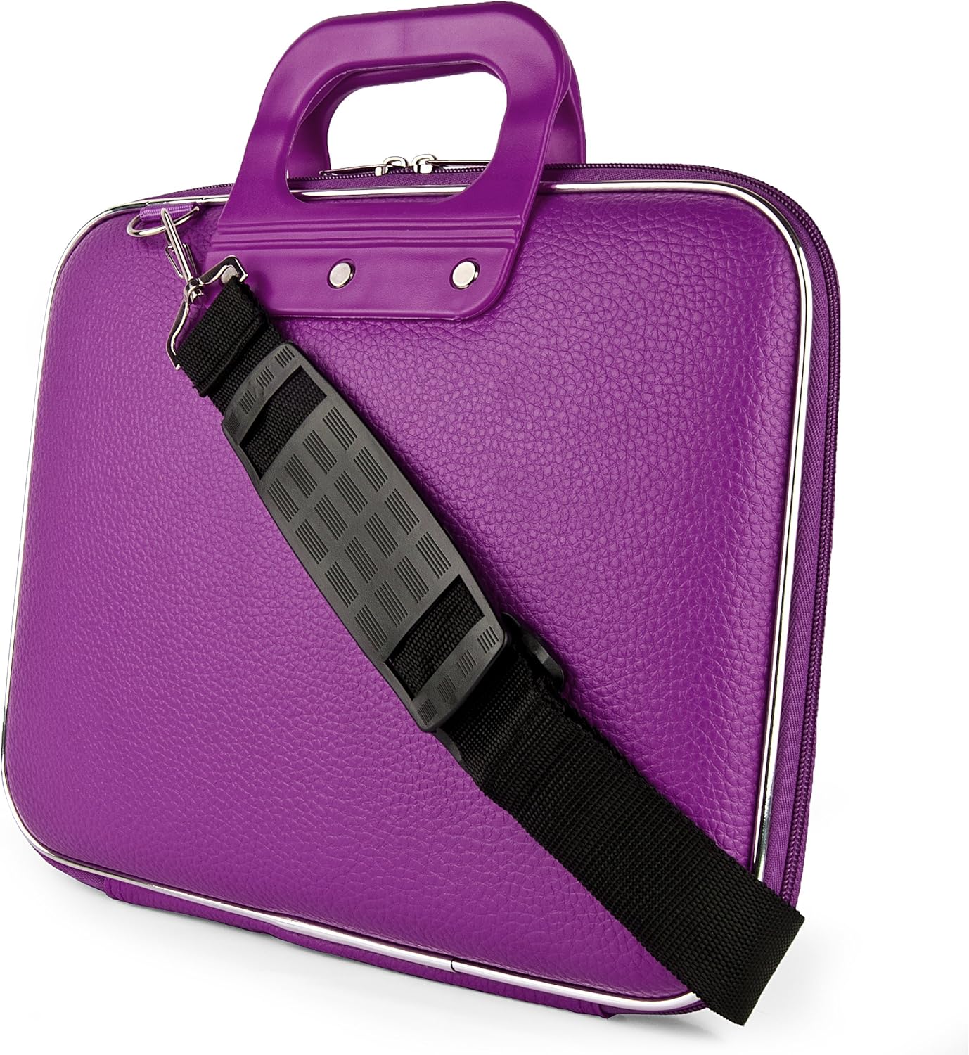 Purple Cady Leather Hard Shell Cube Carrying Shoulder Bag for Kindle Fire HD HDX 8.9 inch Tablet