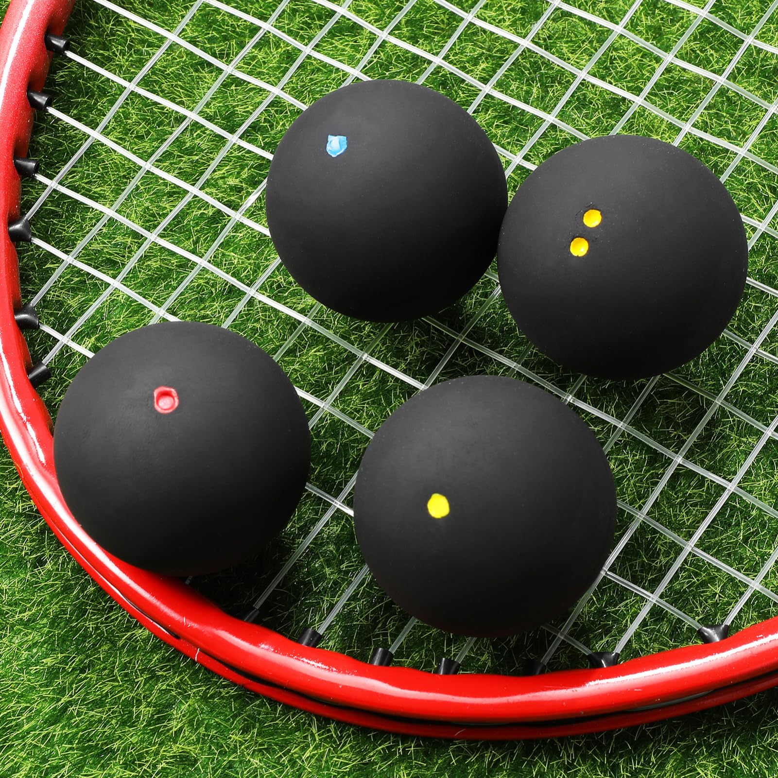 Toddmomy 1 Stück Squashbälle Professioneller Squashball Aus Hochelastischem Gummi Mit Einem Roten Punkt Für Wettkampftraining