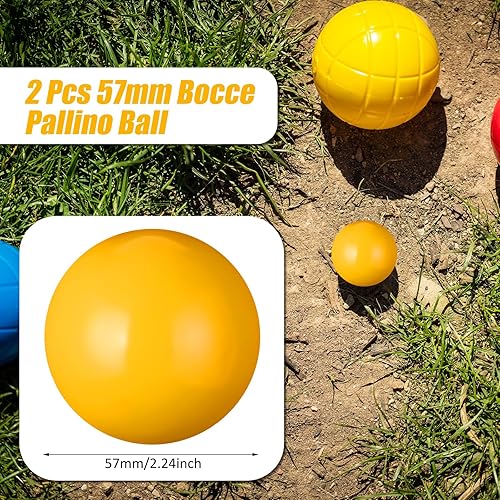 Miniatura 2 de DEEKIN 2 paquetes de 2.244 in Bocce Pallino para juego de bocha, bola de bocha, bolas de repuesto para bocce palino