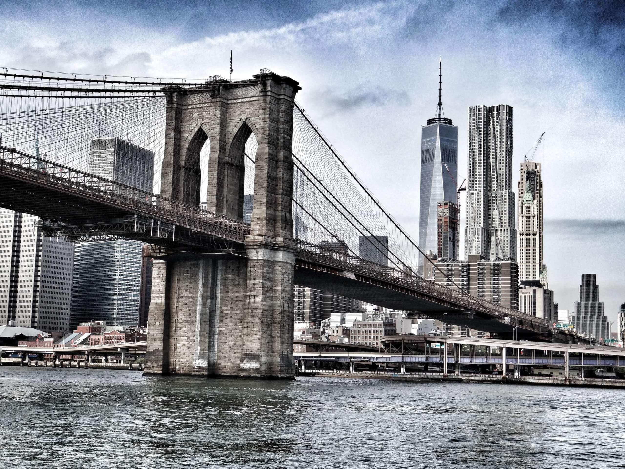 Diamond Painting Set Voll Drill 5D „York Brooklyn Bridge“ – 40x120 Cm, Rundbohrer, Inkl. Werkzeug
