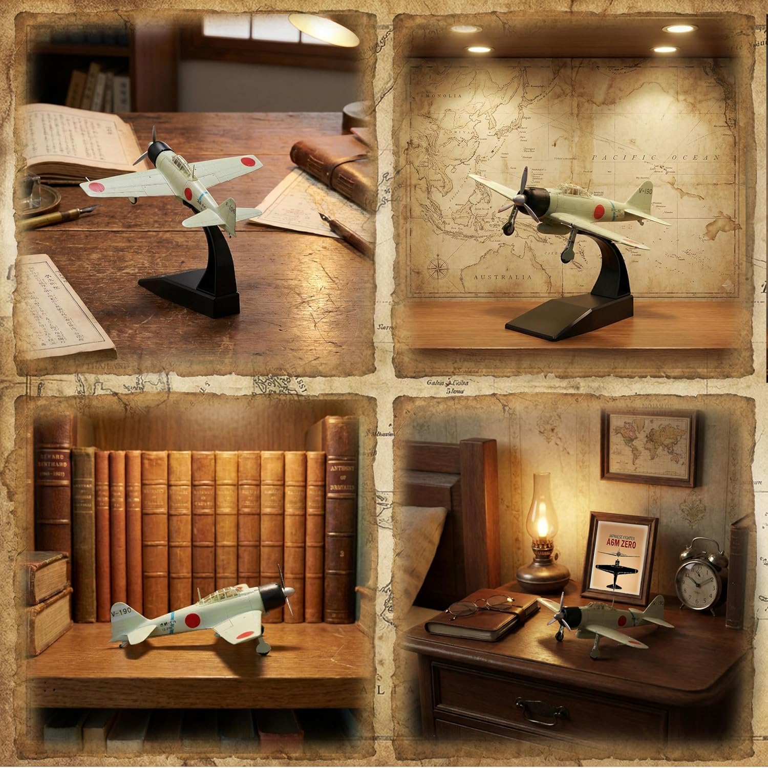 A6M Zero Die-cast Airplanes-1/72 Scale Japanese Navy WWII Carrier Aircraft Fighter Jet Metal Aircraft Model for Collector, Aviation Enthusiast-Premium Collectiable with Display Stand