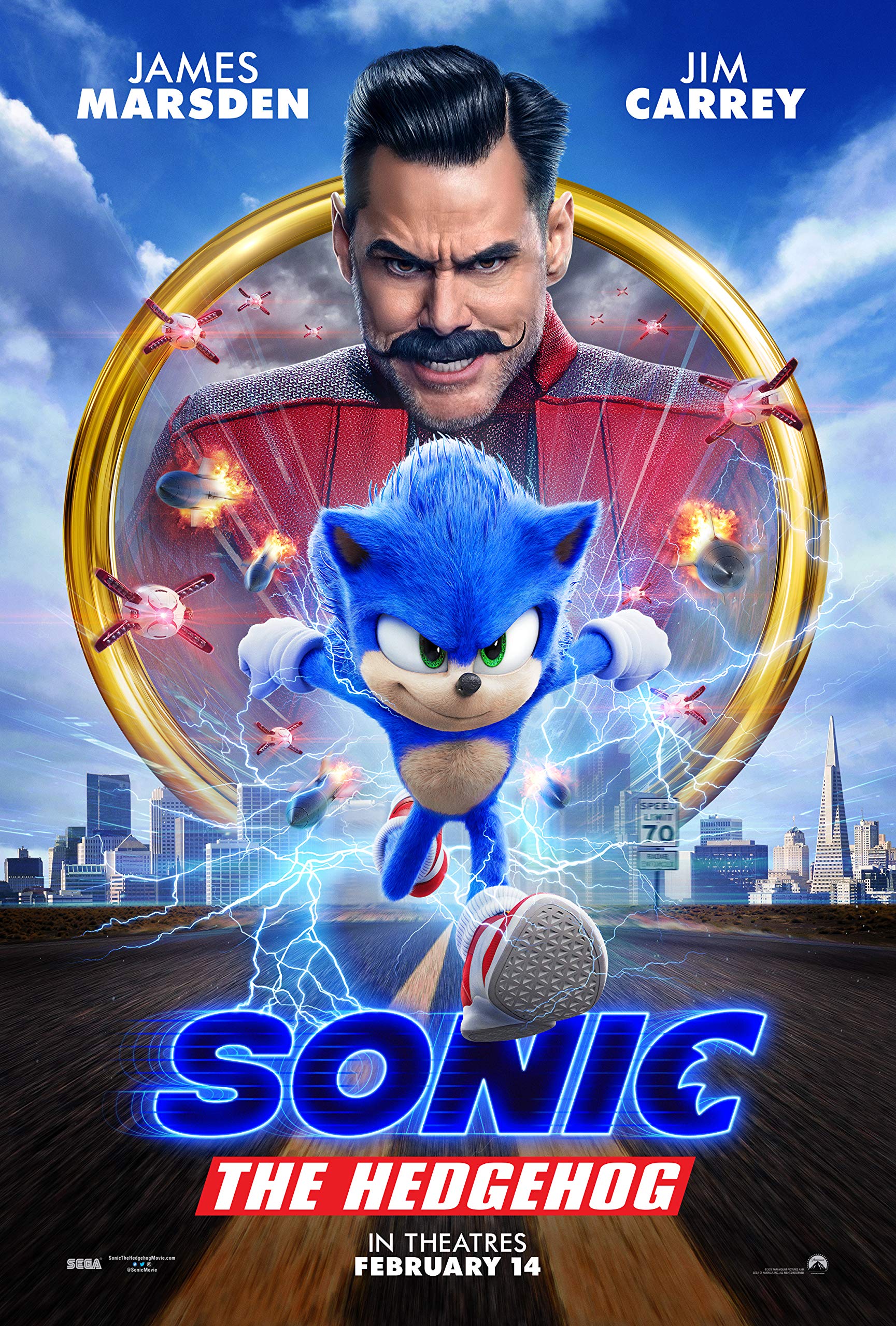 Affiche SEGA Sonic The Hedgehog - 35x91 Cm - Jeu Vidéo - NEUVE