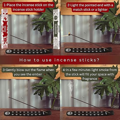 Vista 60 de Trumiri Incense Sticks - Combo Pack of 40 Insence-Sticks - 20 Rose + 20 Lavender - Insenses - Insents - Incents - Inscense - Incence - Incienso