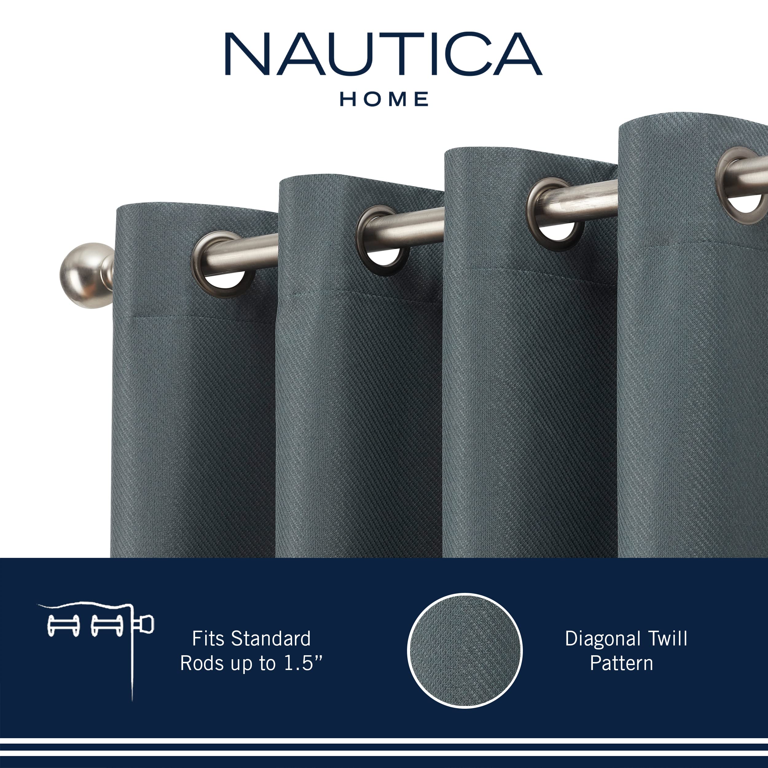 Nautica Home Blackout Curtains Providence Ultimate Blackout Classics