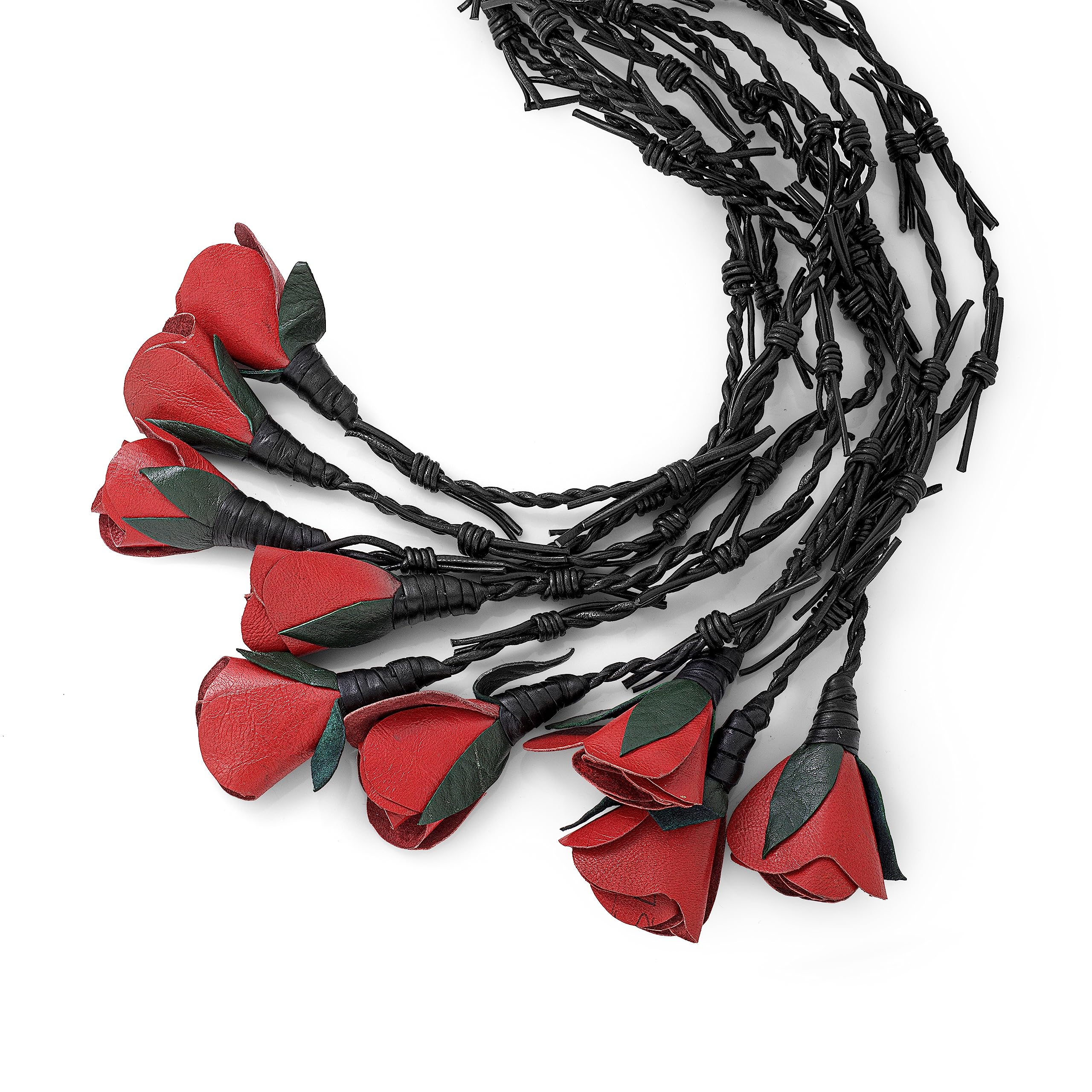 Mens Shop24 Peitsche Flogger Lederpeitsche mit 9 Rosen