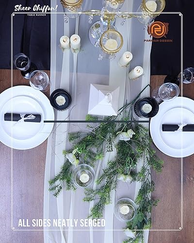 Miniatura 8 de Parfair Desssin - Decoraciones de cumpleaños bohemias, centros de mesa de baby shower, para niñas, camino de mesa de boda de 120 pulgadas de largo,