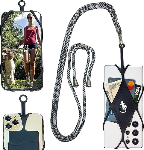 Miniatura 12 de Gecko Travel Tech Cordones de teléfono con cordón para teléfono celular para alrededor del cuello del cuello Lanyard Phone Crossbody