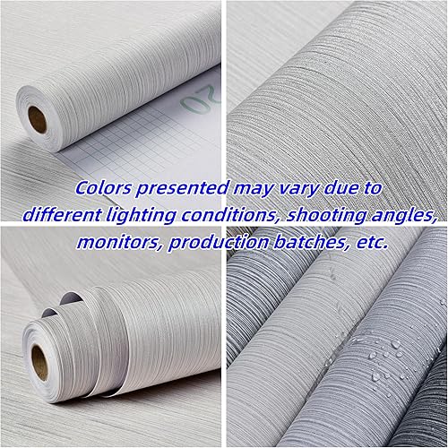 Miniatura 2 de Haimin Papel tapiz texturizado de tela de 24 x 393 pulgadas, papel de contacto de tela, papel de pared texturizado de lino con textura,