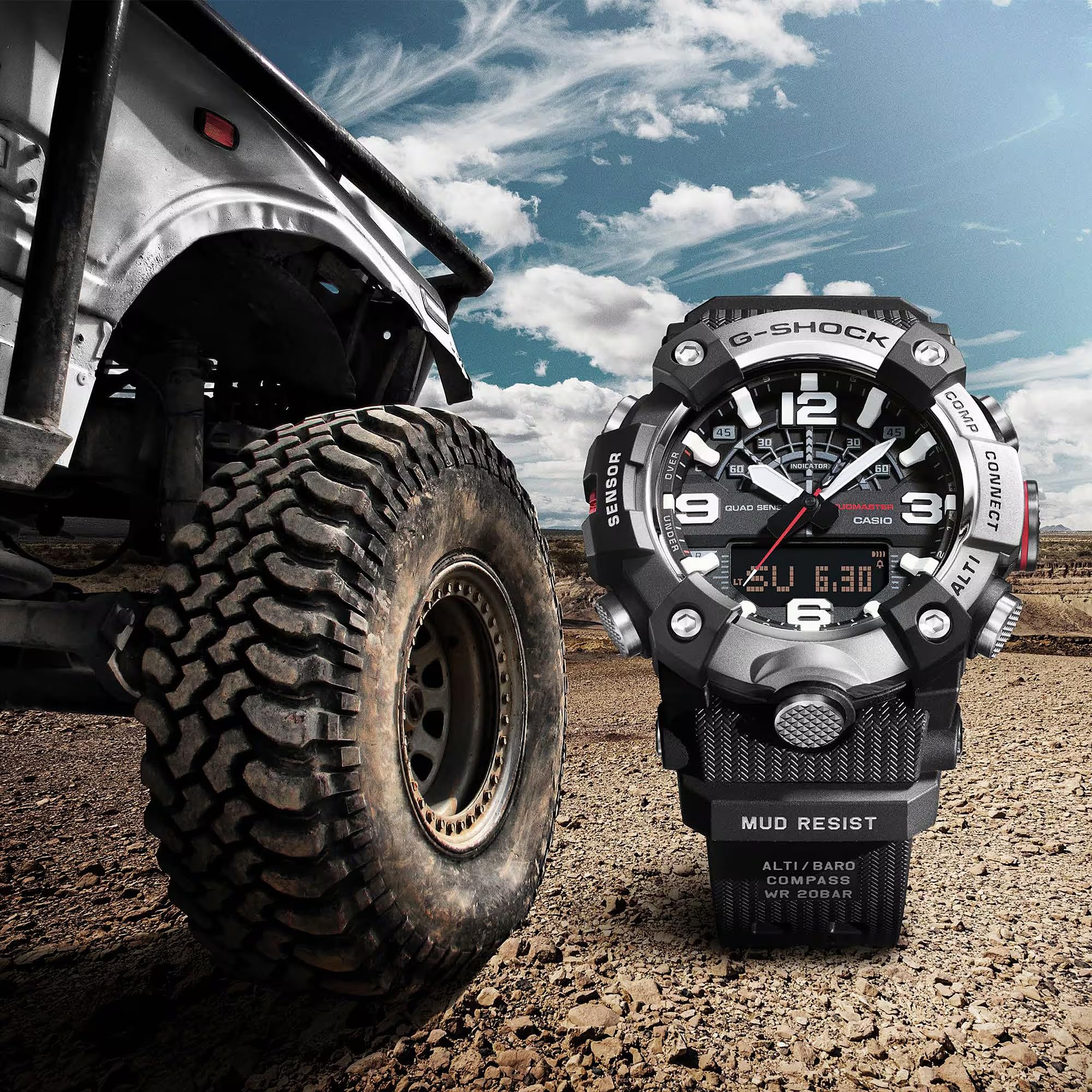 Casio G-Shock Master of G Mudmaster - Orologio da polso da uomo, al quarzo, analogico, digitale