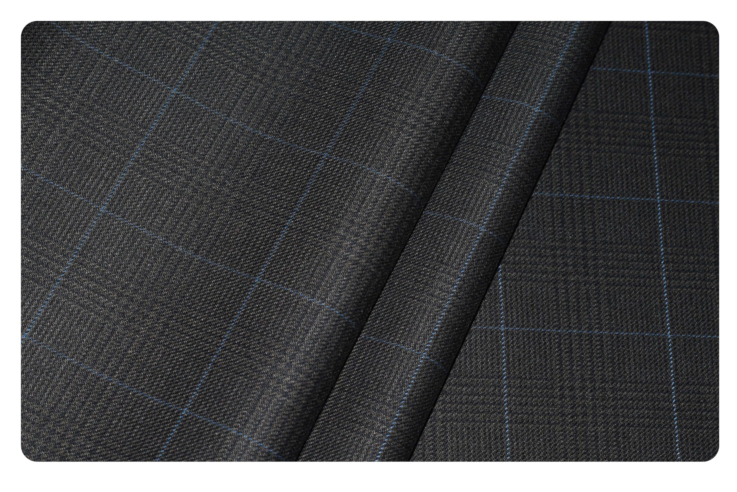 arvind Men's Super 120's Merino Wool Checkered Unstitched Trouser or Blazer Suit Fabric (NL49F1)-picture-30