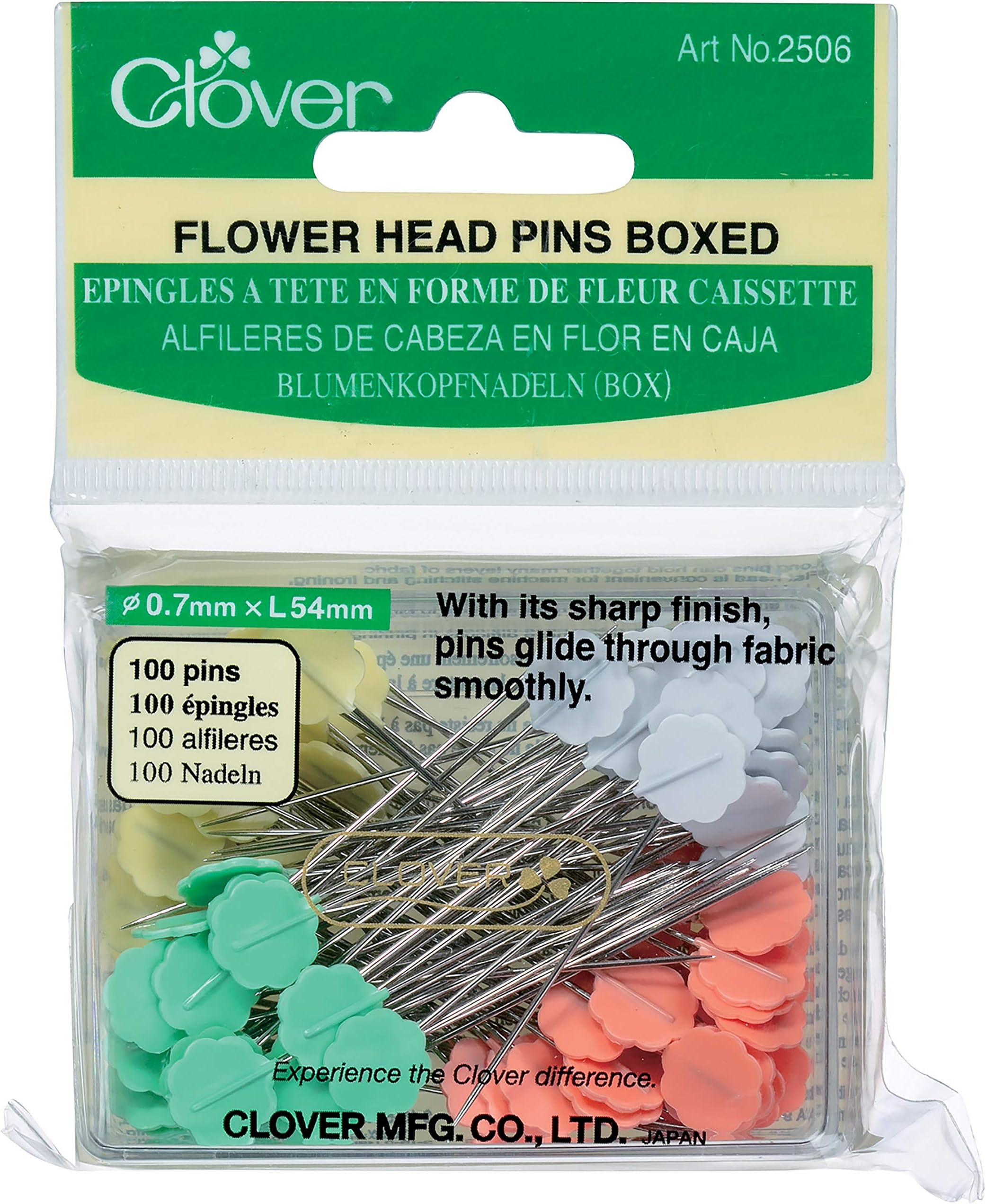 Boxed Flower Head Pin 54mm