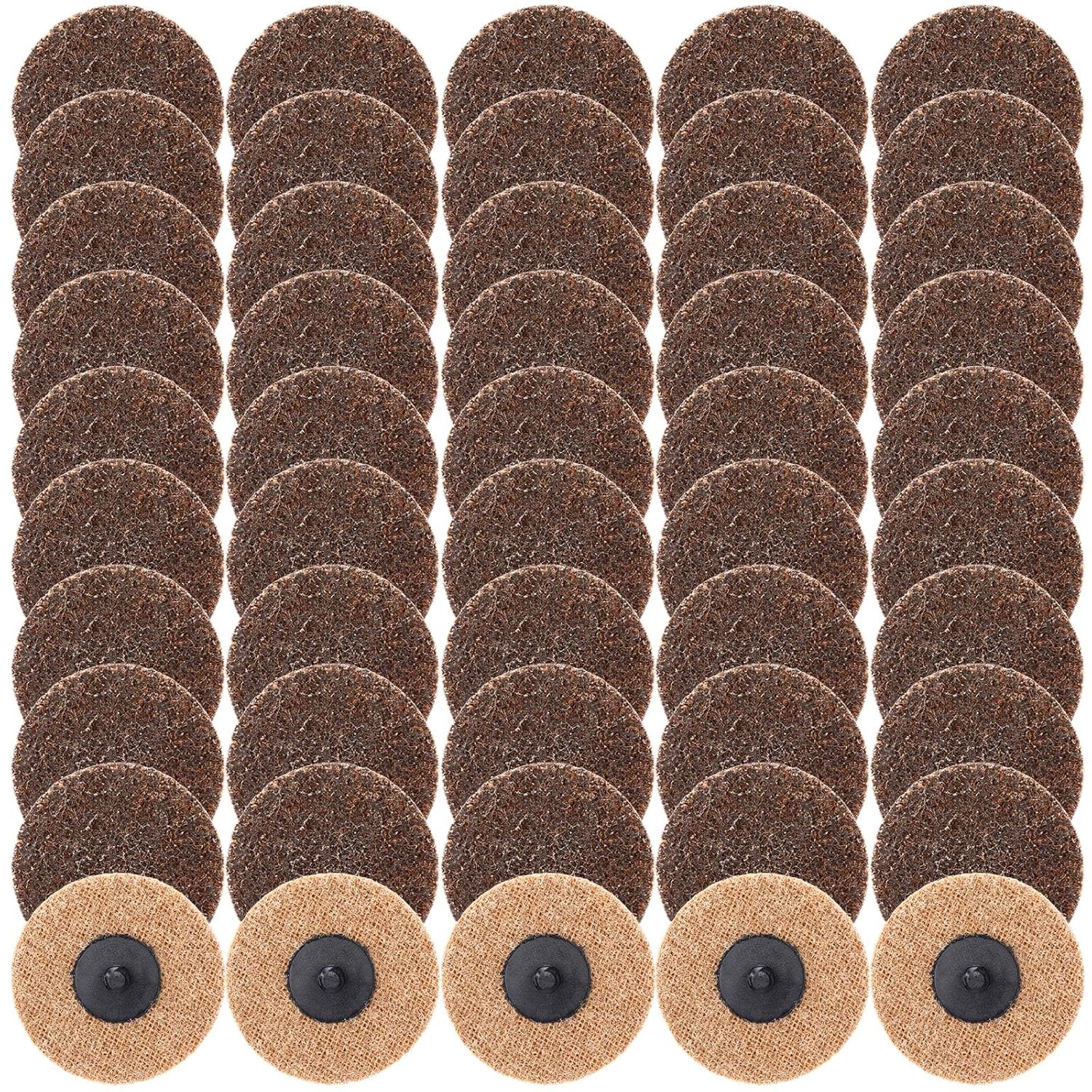 50 Pcs 3 Inch Sanding Discs Quick Change Sanding Discs Nylon Surface Conditioning Grinder Wheels for Angle Grinder, Stock and Rust Removal, Grinding, Deburring (Blue)