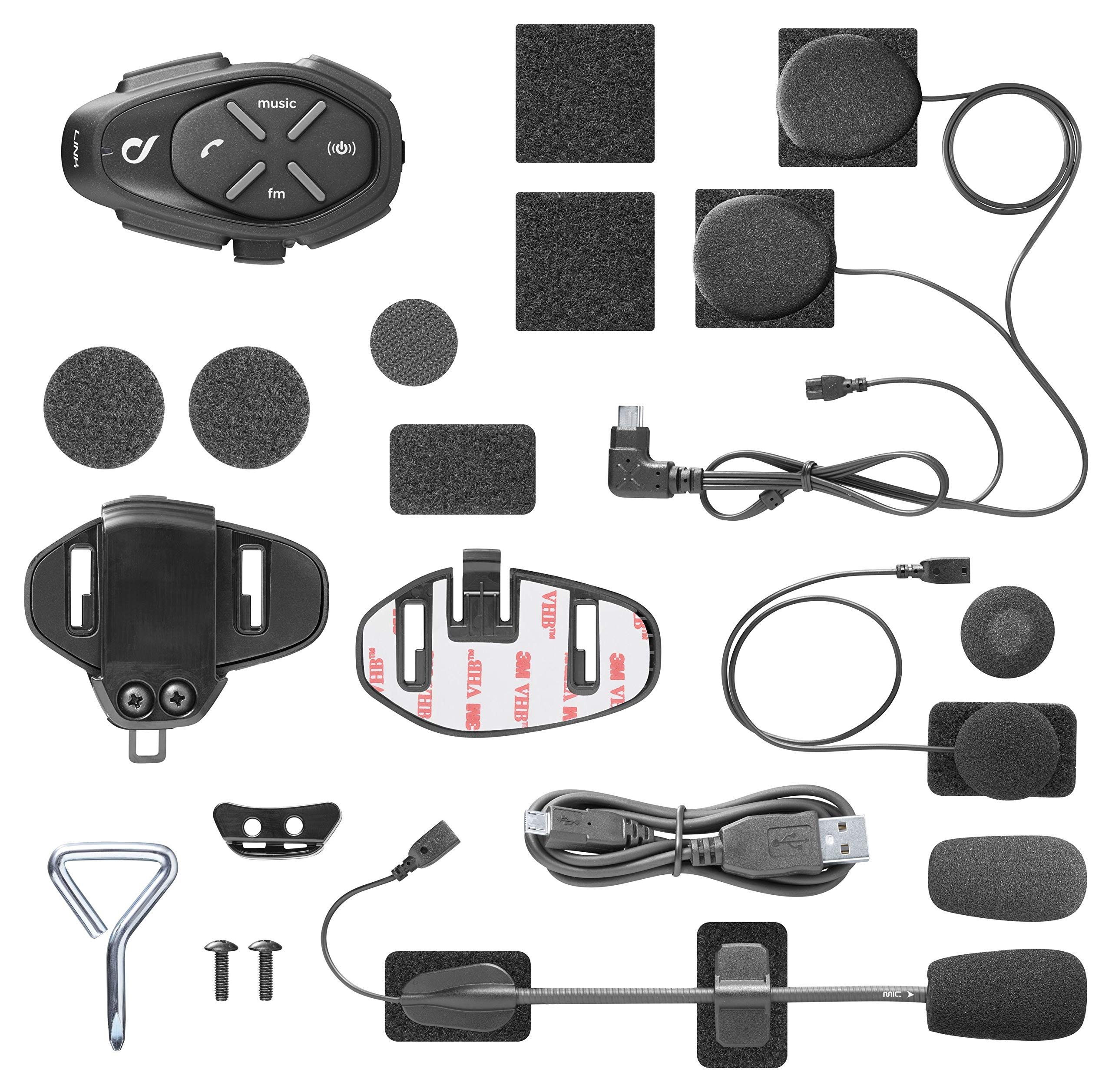 INTERPHONE CellularLine LINK| INTERPHOLINK -Bluetooth Motorcycle Intercom,  Rider to Rider at 300Mt, 12 Hour Battery, Mp3, Radio with RDS, Gps,  Waterproof IP67, APP Control - Single Unit Pack. - Buy Online - 74229963