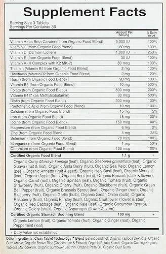 Miniatura 3 de Garden Of Life Multivitamínico prenatal orgánico Mykind 108 CT