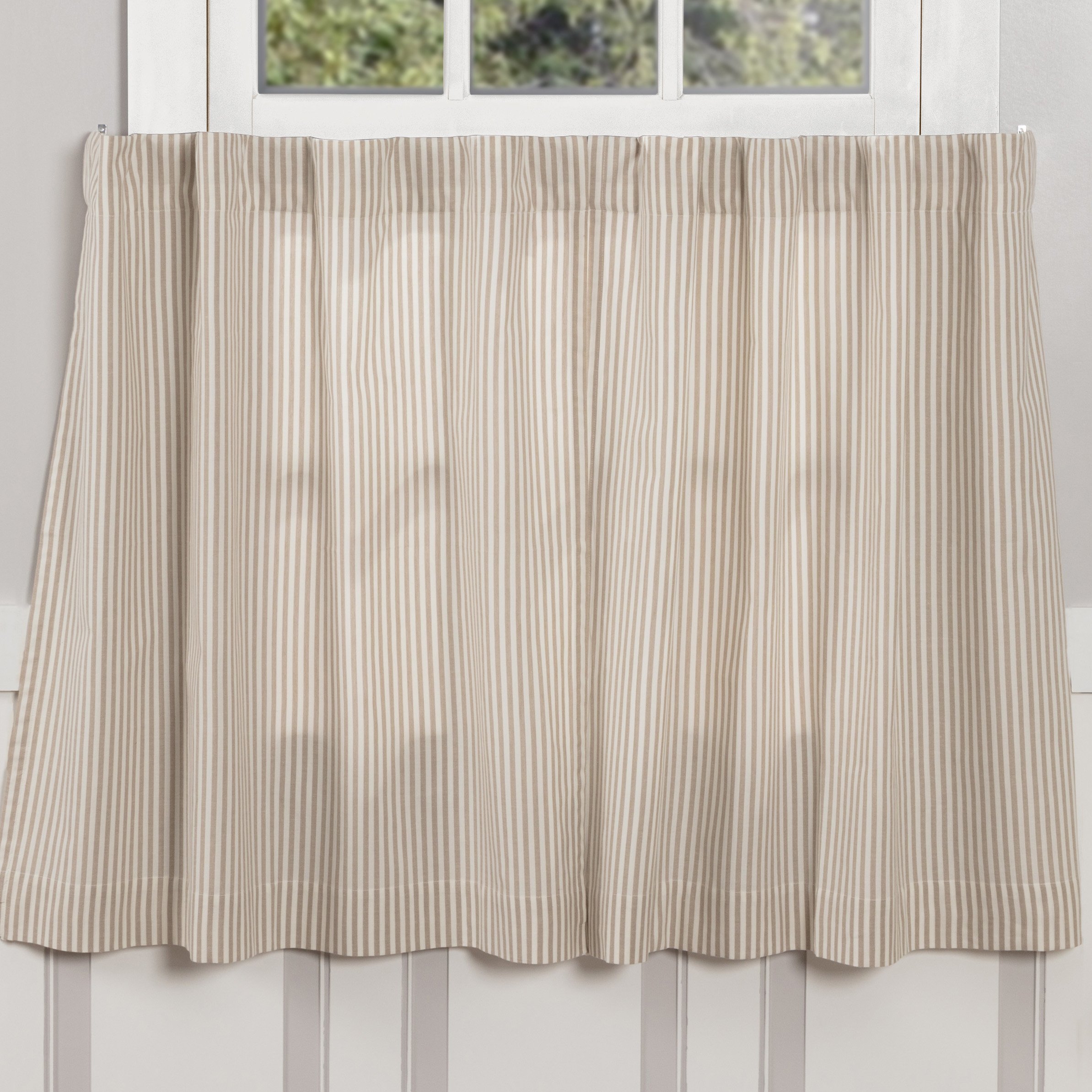 Ticking Stripe Cafe Curtains Curtains & Drapes
