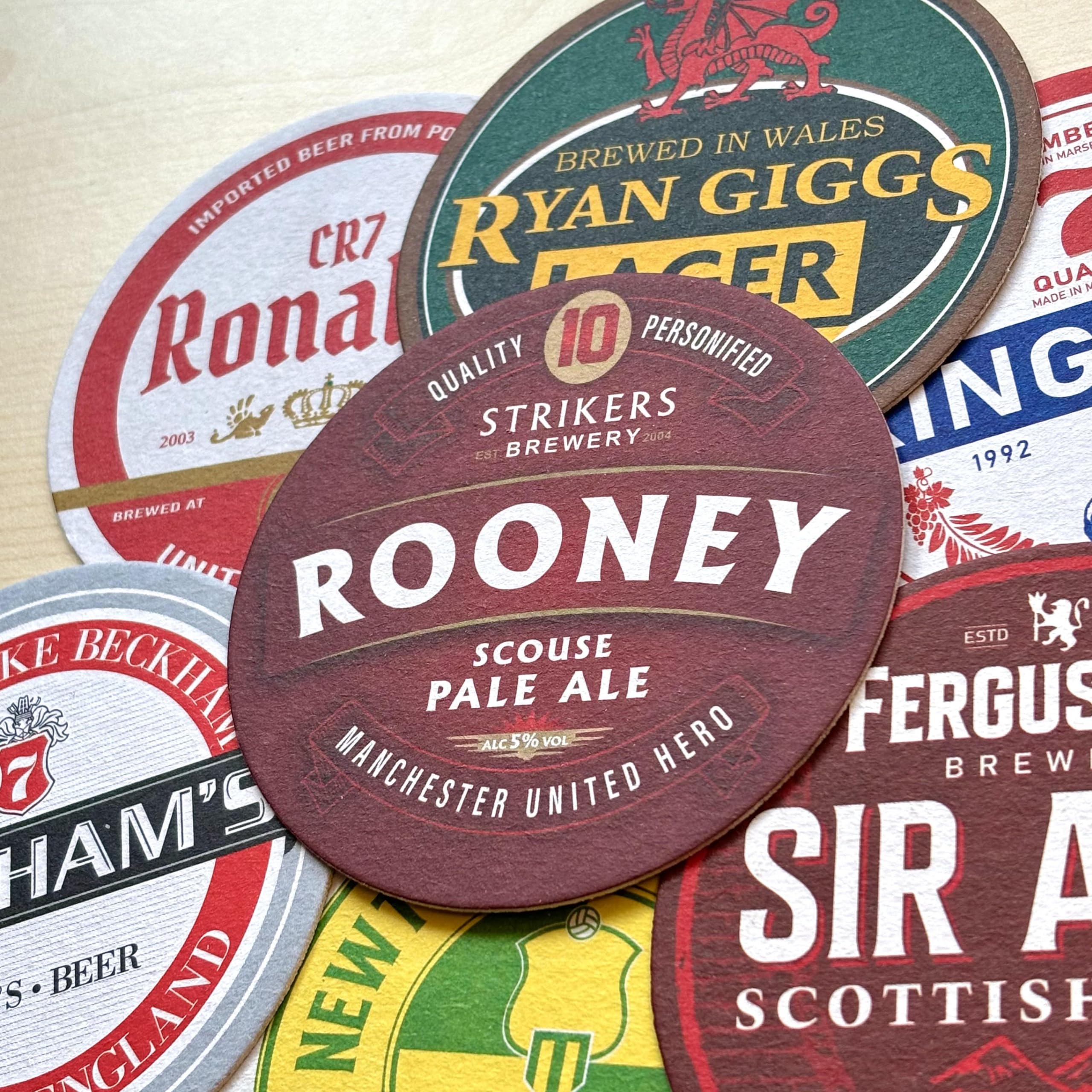 Manchester United FC Ensemble De 2 Sous-Verres Officiels - Décoration Football